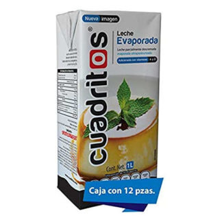 LECHE EVAPORADA CUADRITOS CJA CON 12 PZAS DE 1 L