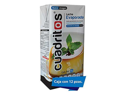 LECHE EVAPORADA CUADRITOS CJA CON 12 PZAS DE 1 L