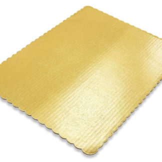 BASE PARA PASTEL 1/2 PLANCHA DORADA PAQ 25 PZS
