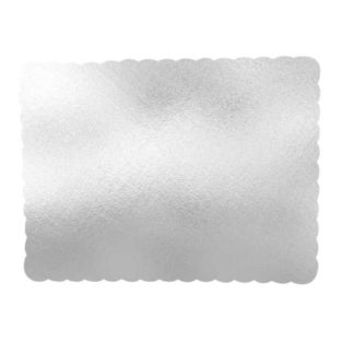 BASE PARA PASTEL 1/2 PLANCHA PLATEADA PAQ 25 PZS