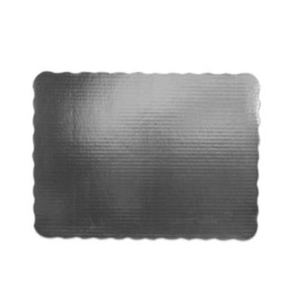 BASE PARA PASTEL PLANCHA COMPLETA PLATA PAQ 25 PZS