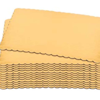 BASE PARA PASTEL PLANCHA COMPLETA DORADO PAQ 25 PZS