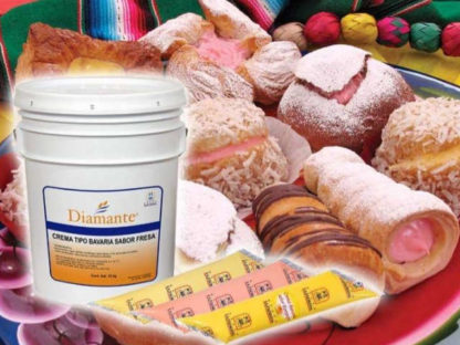 CREMA TIPO BAVARIA SABOR FRESA DULLA. 10 KG